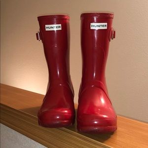 Red Hunter Boots Size 7
